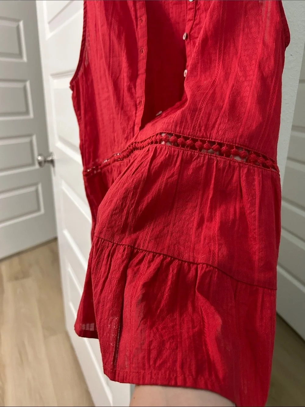 Abercrombie & Fitch Red Top, sz M - Picture 5 of 9